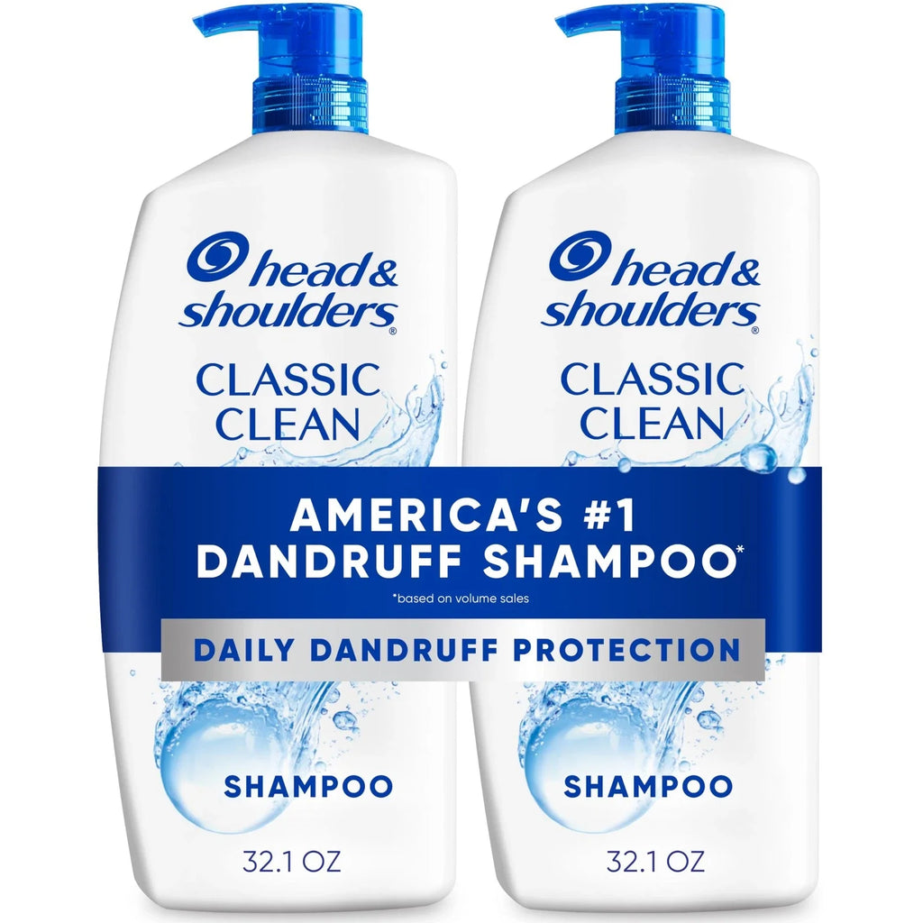 Head & Shoulders Classic Clean Shampoo 32.1 fl oz Twin Pack – Anti-Dandruff Scalp Care Shampoo Duo