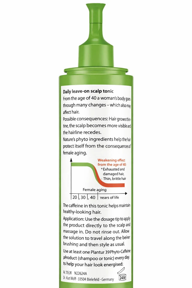 Plantur 39 Phyto-Caffeine Hair Tonic for Women 6.76oz – Daily Scalp & Thinning Hair Care