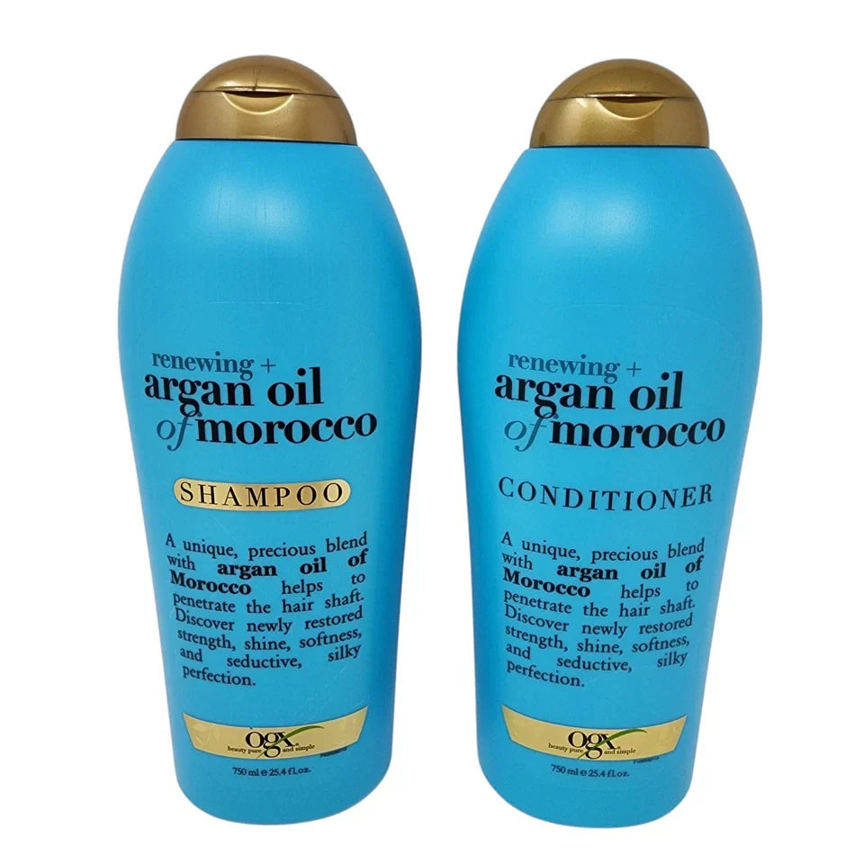 Renewing Argan Oil of Morocco Shampoo & Conditioner Set – Hydrating Hair Care Duo for Soft & Shiny Hair